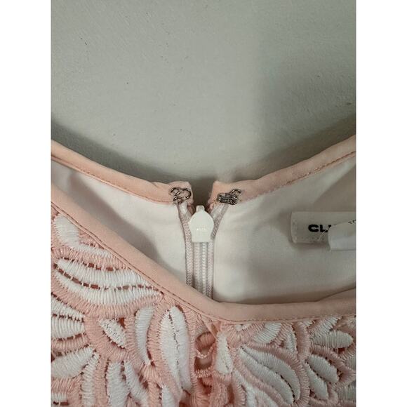 Club Monaco Nawale Pink & White Lace One Shoulder Dress - Picture 7 of 12